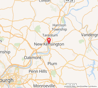 Map of New Kensington, Pennsylvania