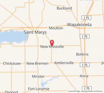 Map of New Knoxville, Ohio