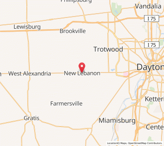 Map of New Lebanon, Ohio