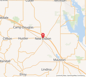 Map of New Lisbon, Wisconsin