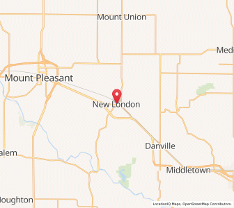 Map of New London, Iowa