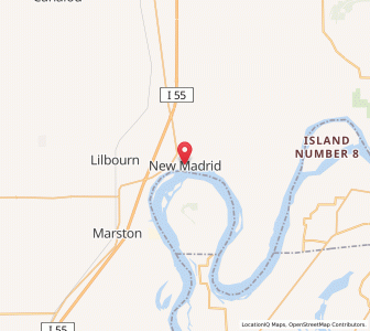 Map of New Madrid, Missouri