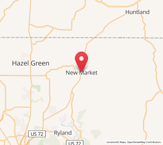 Map of New Market, Alabama