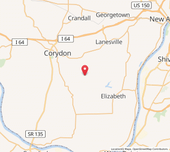 Map of New Middletown, Indiana