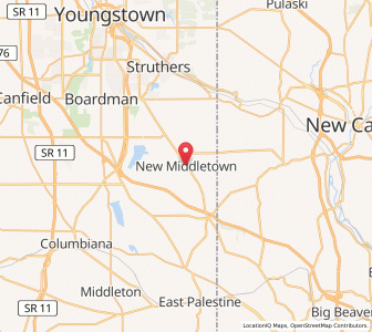 Map of New Middletown, Ohio