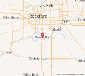 Map of New Milford, Illinois