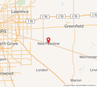 Map of New Palestine, Indiana