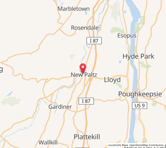 Map of New Paltz, New York