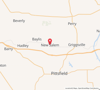 Map of New Salem, Illinois