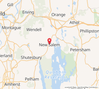 Map of New Salem, Massachusetts