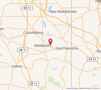 Map of New Waterford, Ohio