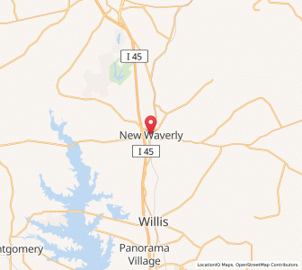 Map of New Waverly, Texas