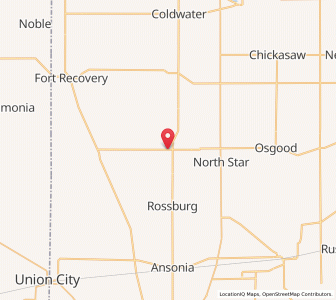 Map of New Weston, Ohio