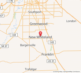Map of New Whiteland, Indiana