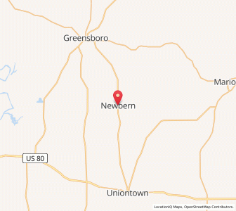 Map of Newbern, Alabama