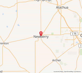 Map of Newberry, Florida