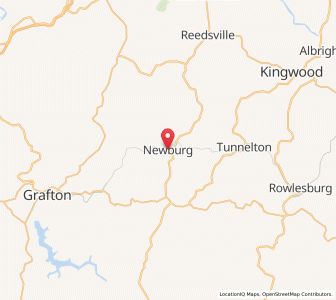 Map of Newburg, West Virginia