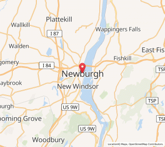 Map of Newburgh, New York