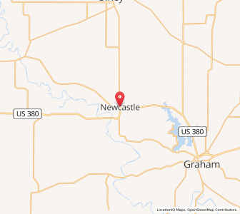 Map of Newcastle, Texas