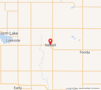 Map of Newell, Iowa