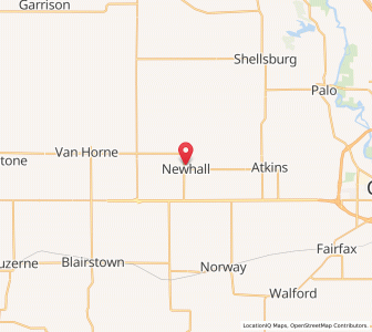 Map of Newhall, Iowa