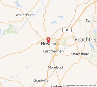 Map of Newnan, Georgia