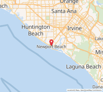 Map of Newport Beach, California