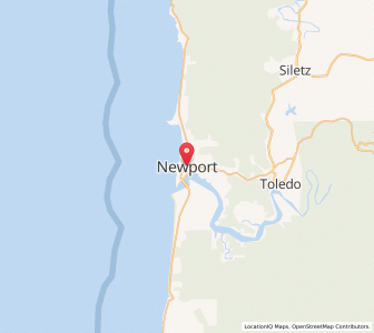 Map of Newport, Oregon