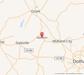 Map of Newton, Alabama