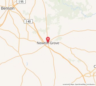 Map of Newton Grove, North Carolina