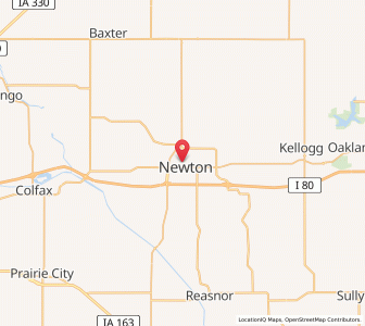 Map of Newton, Iowa