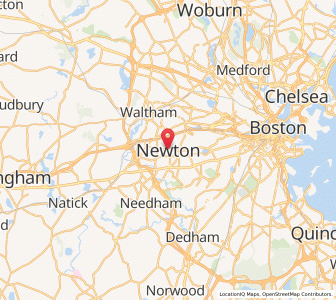 Map of Newton, Massachusetts