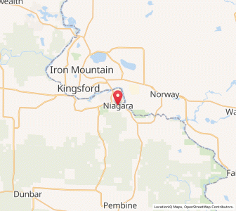 Map of Niagara, Wisconsin