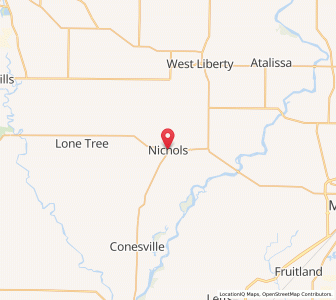 Map of Nichols, Iowa