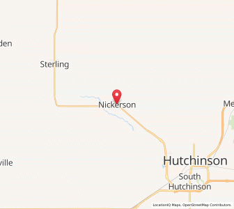 Map of Nickerson, Kansas