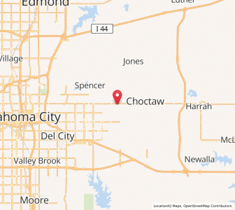 Map of Nicoma Park, Oklahoma