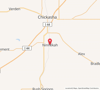 Map of Ninnekah, Oklahoma