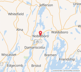 Map of Nobleboro, Maine