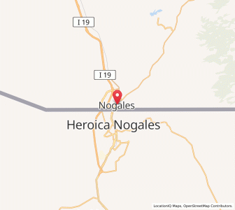 Map of Nogales, Arizona