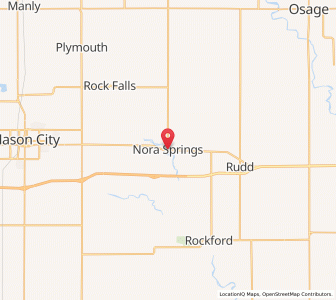 Map of Nora Springs, Iowa