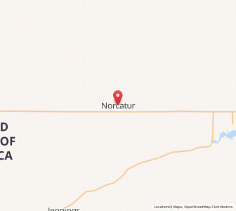 Map of Norcatur, Kansas