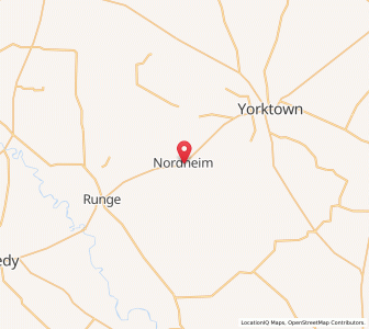 Map of Nordheim, Texas