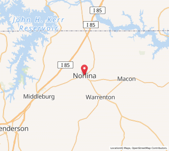 Map of Norlina, North Carolina