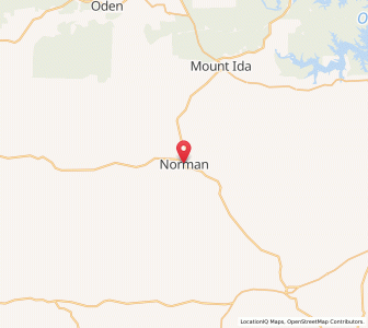 Map of Norman, Arkansas