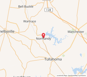 Map of Normandy, Tennessee