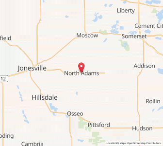 Map of North Adams, Michigan