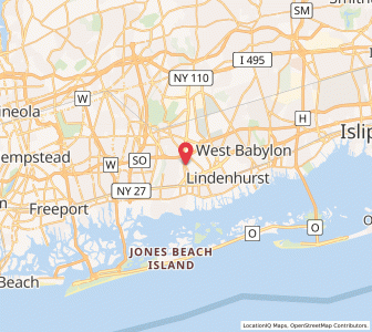 Map of North Amityville, New York