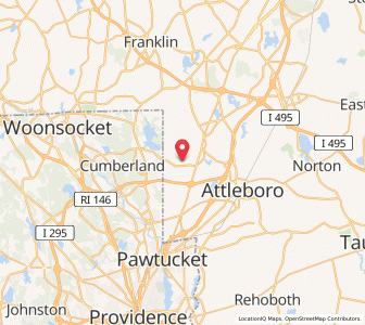 Map of North Attleborough, Massachusetts