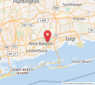 Map of North Babylon, New York