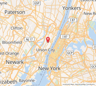 Map of North Bergen, New Jersey